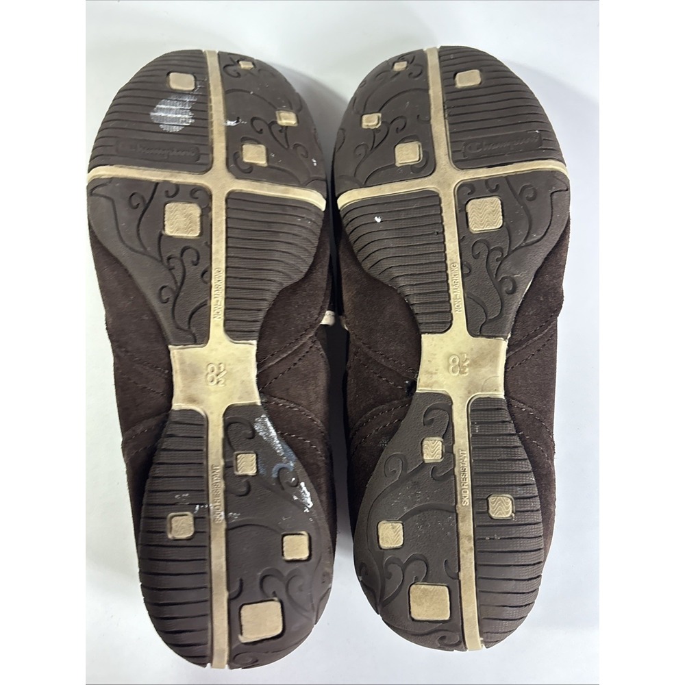 Champion Mary Jane Sneaker Flats Women's Size 8.5 Brown Leather Comfort Slip On - Picture 7 of 7